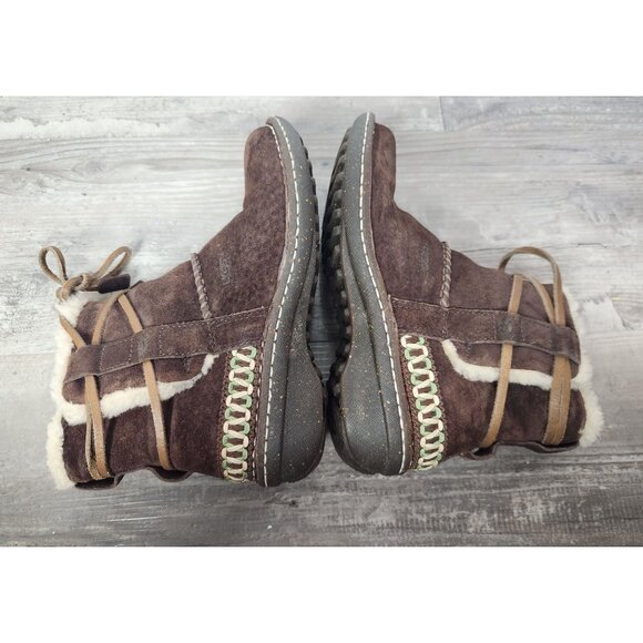 Ugg Women's Sz.6  Brown Cove 5178 Suede Fur Ankle Winter Boot - Picture 5 of 7